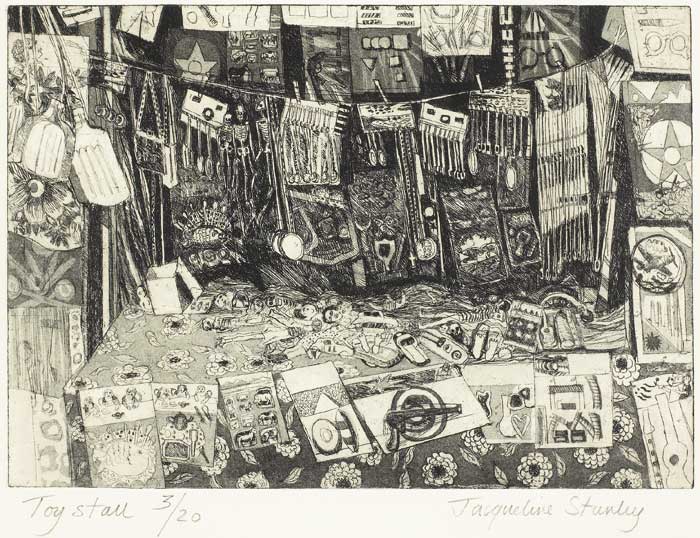 TOY STALL, 1990 by Jacqueline Stanley sold for 130 at Whyte's Auctions