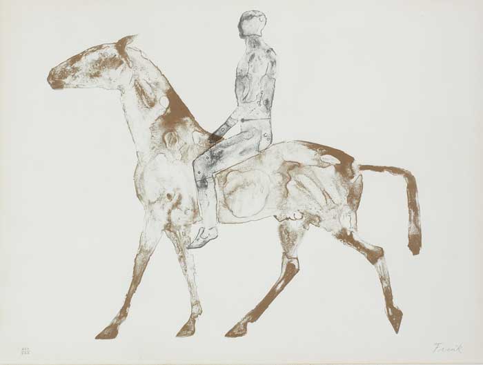 THE GREY RIDER, 1970 by Dame Elisabeth Frink sold for 950 at Whyte's Auctions