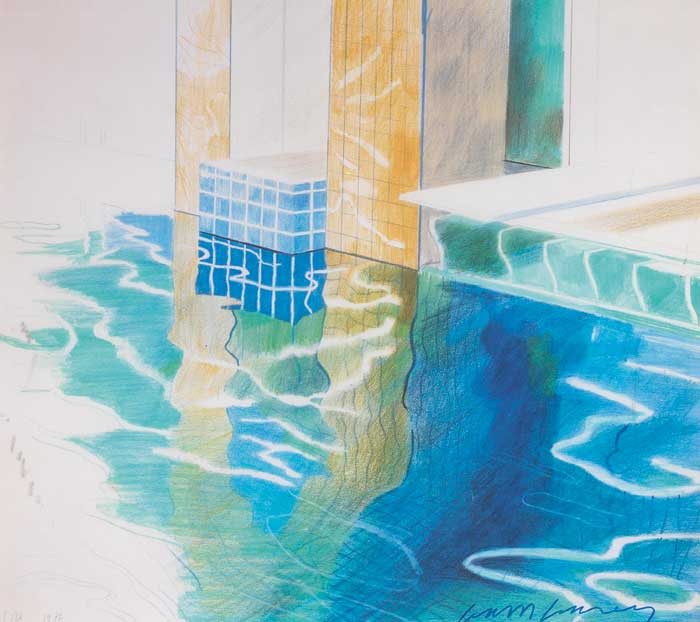 POOL, 1976 by David Hockney sold for 1,000 at Whyte's Auctions
