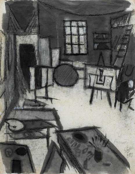 ST. IVES STUDIO - EVENING by Tony O'Malley HRHA (1913-2003) at Whyte's Auctions