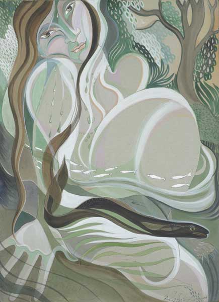 WOMAN FISH AND EEL, 1984 by Pauline Bewick sold for 9,000 at Whyte's Auctions