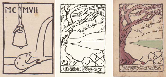 COLLECTION OF BOOKPLATES PLUS DN EMER PRESSMARK, 1907 by Robert Gregory sold for 300 at Whyte's Auctions
