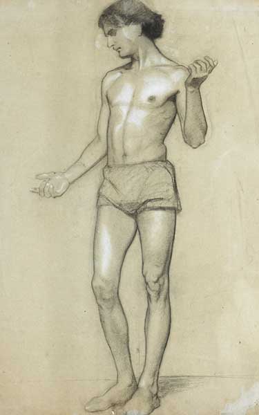LIFE STUDY: YOUNG MAN by Sarah Henrietta Purser sold for 800 at Whyte's Auctions