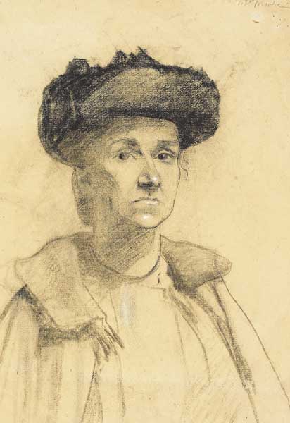STUDY FOR PORTRAIT: MRS MOORE, 24 POWERS COURT by Sarah Henrietta Purser sold for 900 at Whyte's Auctions