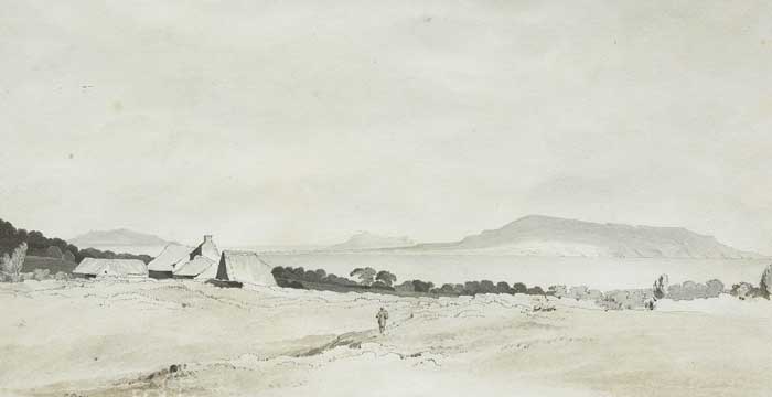 LAMBAY, IRELAND'S EYE AND HOWTH HILL FROM NEAR DUNDRUM, 1820 by S. Patrickson sold for 300 at Whyte's Auctions