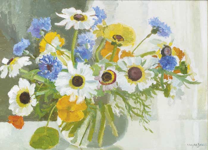 MIXED FLOWERS IN A GLASS BOWL, c.1943-44 by Moyra Barry sold for 800 at Whyte's Auctions