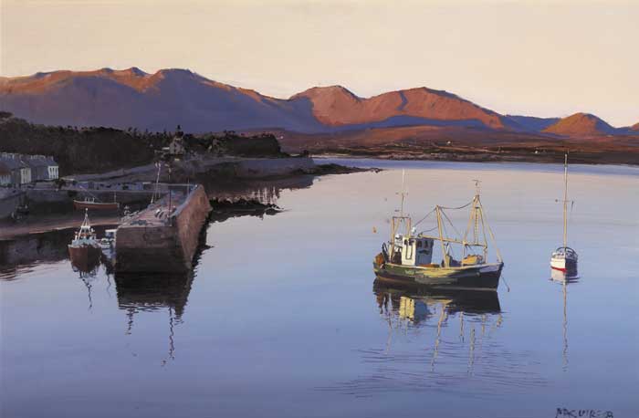 LATE LIGHT OVER ROUNDSTONE, CONNEMARA, 1993 by Cecil Maguire sold for 22,000 at Whyte's Auctions