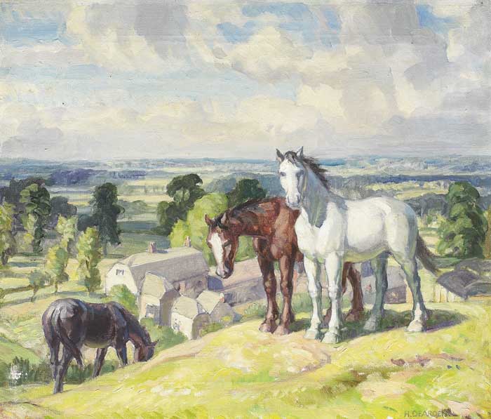 WEST LEAZE, SWINDON by Harold Dearden sold for 300 at Whyte's Auctions