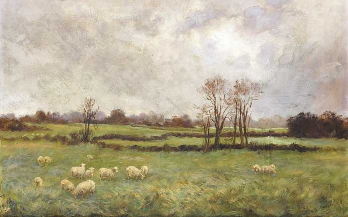 LANDSCAPE WITH SHEEP by Mary Frances Patton sold for 800 at Whyte's Auctions