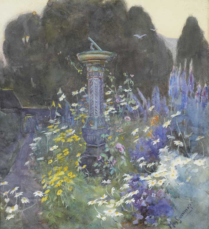 SUNDIAL IN AN OLD SCOTCH GARDEN, 1902 by May Guinness sold for 500 at Whyte's Auctions