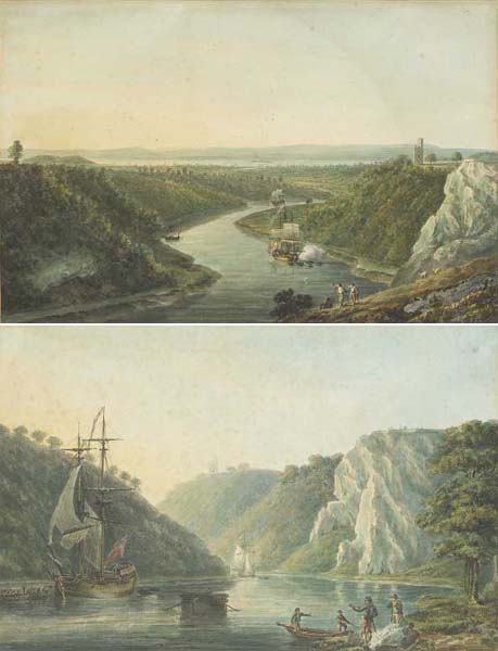 BRISTOL CHANNEL VIEWS, 1792 (A PAIR) by Nicholas Pocock sold for 2,600 at Whyte's Auctions