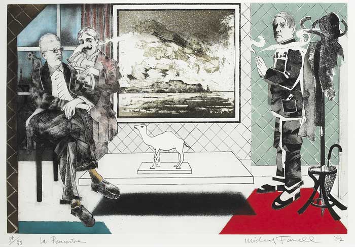 LA RENCONTRE, 1984 by Micheal Farrell sold for 1,050 at Whyte's Auctions