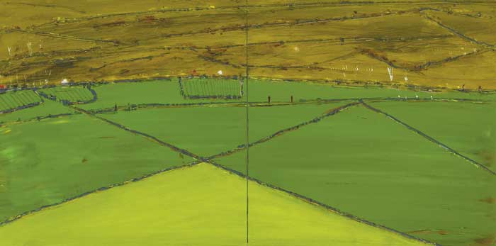 INISHOWEN LANDSCAPE III, 2008 (DIPTYCH) by Willie Evesson sold for 1,400 at Whyte's Auctions