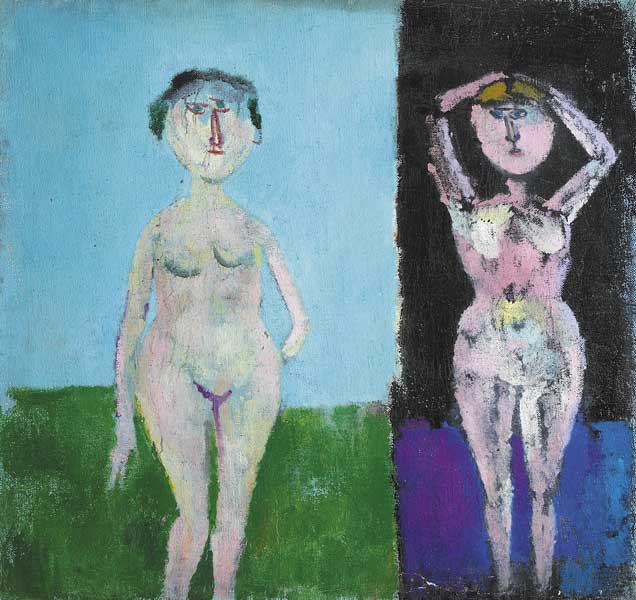 SELF PORTRAIT, DOUBLE NUDE by Stella Steyn sold for 4,800 at Whyte's Auctions
