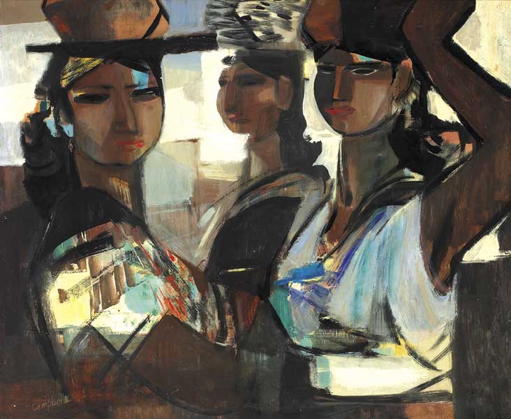 WOMEN AT THE WELL by George Campbell sold for 14,000 at Whyte's Auctions