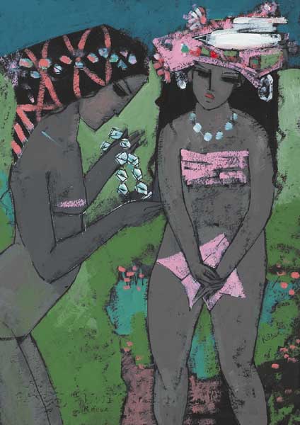 TAHITIAN GIRLS by Andre Roder sold for 500 at Whyte's Auctions