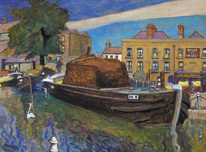 PORTOBELLO HARBOUR by Harry Kernoff sold for 19,000 at Whyte's Auctions
