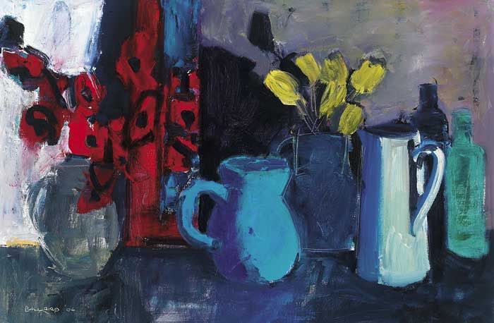 BLUE JUG AND POPPIES, 2006 by Brian Ballard sold for 5,600 at Whyte's Auctions