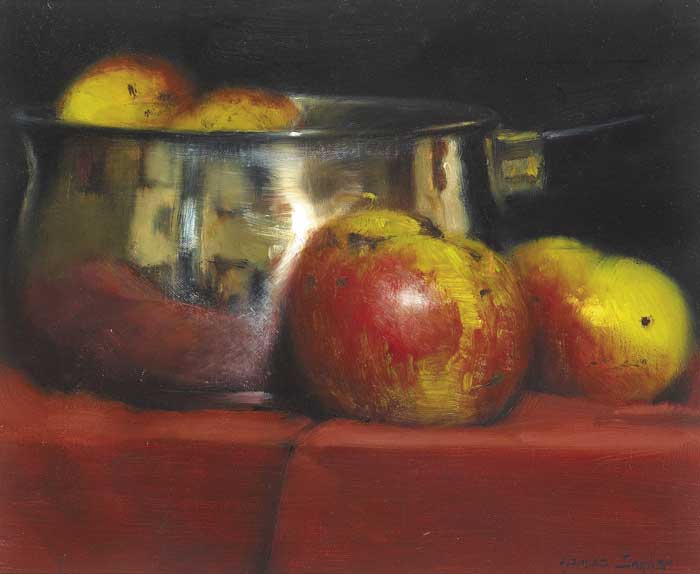 SAUCEPAN AND COOKING APPLES, 2001 by James English sold for 800 at Whyte's Auctions