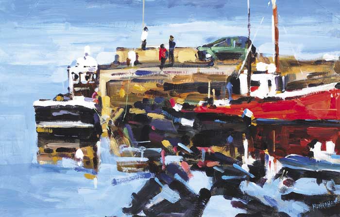 ROUNDSTONE HARBOUR by Michael Hanrahan sold for 500 at Whyte's Auctions