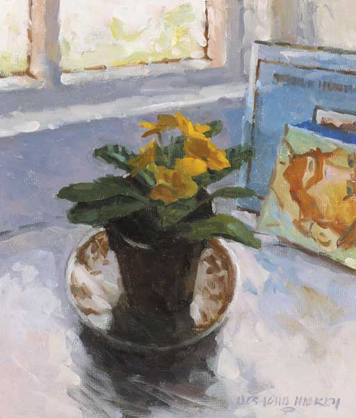 STUDIO WINDOW WITH PLANT POT by Desmond Hickey sold for 800 at Whyte's Auctions