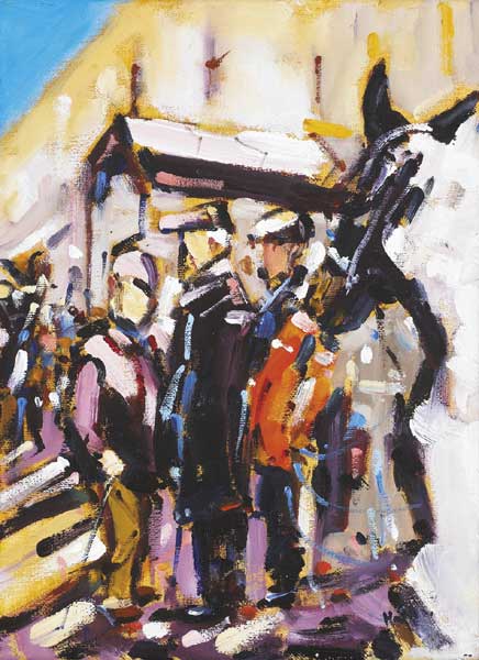 ENNISTYMON HORSE FAIR, COUNTY CLARE, 2008 by Michael Hanrahan sold for 260 at Whyte's Auctions