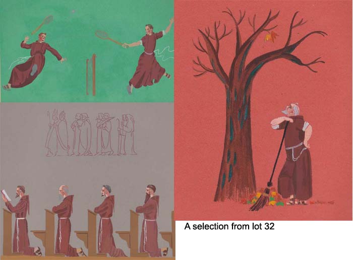 MONK SERIES, TWENTY-FIVE PAINTINGS ON FRANCISCAN LIFE by Somhairle MacCana ARCA (1901-1975) at Whyte's Auctions