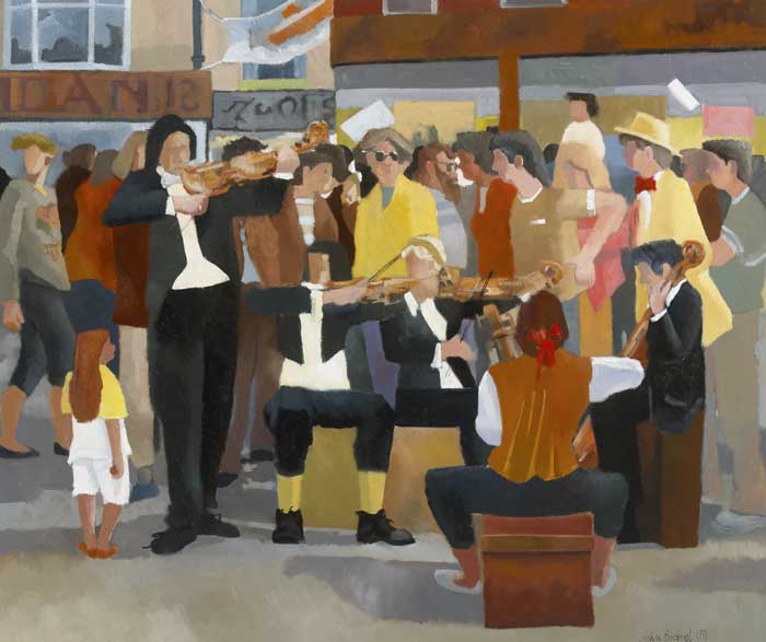 IMPROMPTU, GRAFTON STREET, DUBLIN, 1991 by John Christopher Brobbel sold for 1,900 at Whyte's Auctions