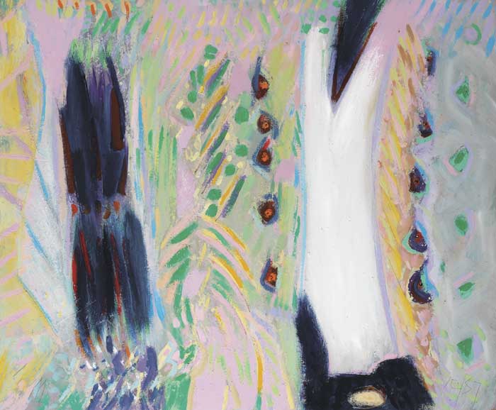BAHAMAS PAINTING WITH WHITE SHAPE, OCTOBER/ NOVEMBER, 1987 by Tony O'Malley HRHA (1913-2003) at Whyte's Auctions