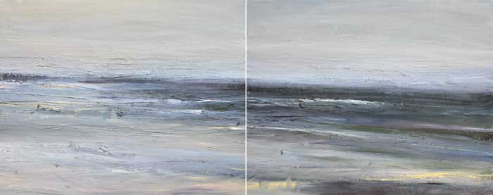 SPRING EVENING SHORELINE, SLIGO, 2001 (DIPTYCH) by Mary Lohan sold for 2,400 at Whyte's Auctions