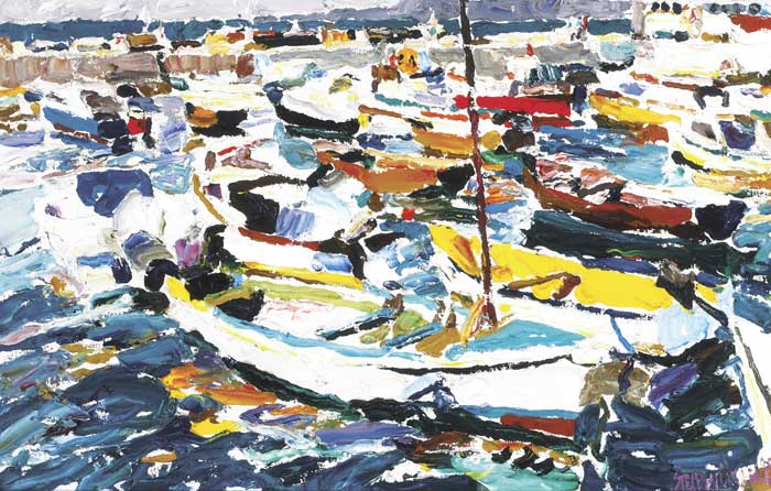 BULLOCK HARBOUR DALKEY, COUNTY DUBLIN by Stephen Cullen sold for 900 at Whyte's Auctions