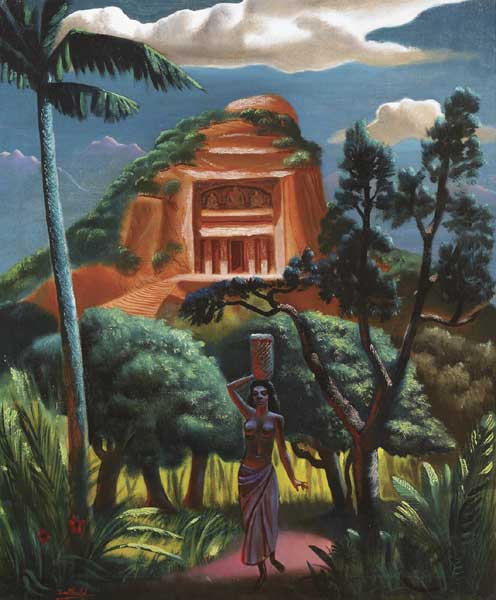 ROCK TEMPLE, VISHNN-GRAM, INDIA by Cecil Ffrench Salkeld sold for 2,000 at Whyte's Auctions