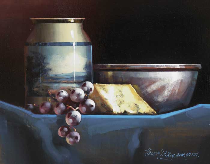 STILL LIFE WITH CHEESE by David Ffrench le Roy sold for 1,000 at Whyte's Auctions