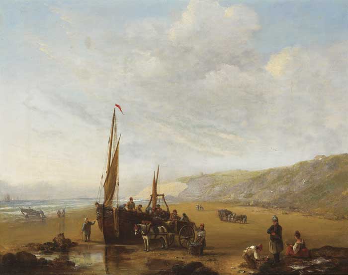 A COASTAL VIEW, 1837 by John Duncan King sold for 3,100 at Whyte's Auctions