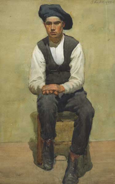 YOUNG MAN, 1925-1926 by John Luke sold for 7,000 at Whyte's Auctions