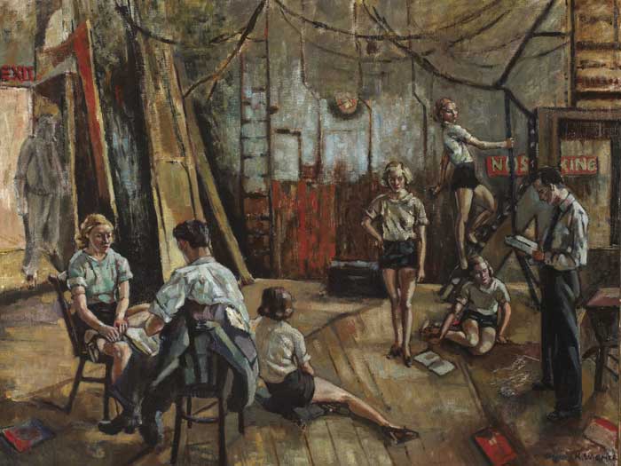 BACKSTAGE, c.1930s by Kitty Wilmer O'Brien sold for 4,800 at Whyte's Auctions