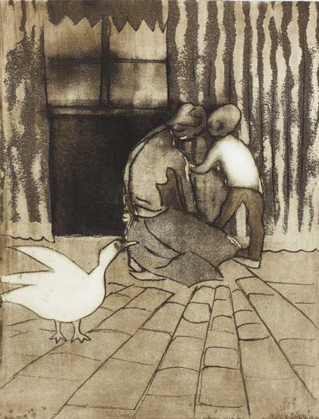 INTERIOR WITH GOOSE, 1976 by Chris Reid sold for 180 at Whyte's Auctions