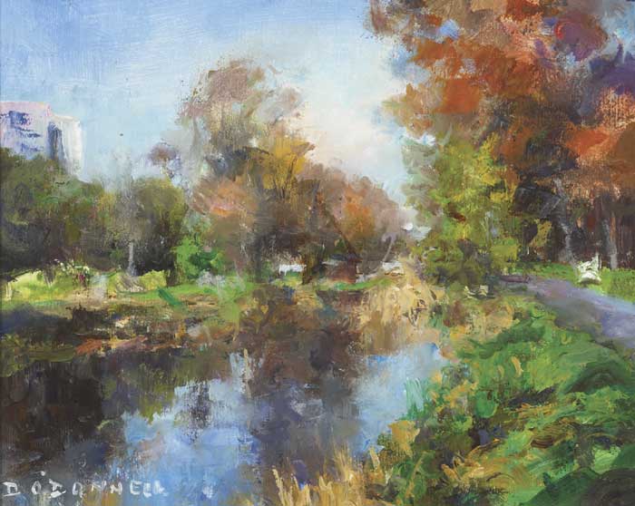 CANAL AT LEESON STREET BRIDGE, DUBLIN, 1998 by Deirdre O'Donnell sold for 180 at Whyte's Auctions