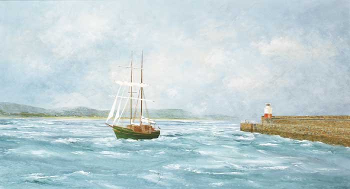 THE ASGARD II, WICKLOW HARBOUR, 1996 by Brendan Hayes sold for 260 at Whyte's Auctions