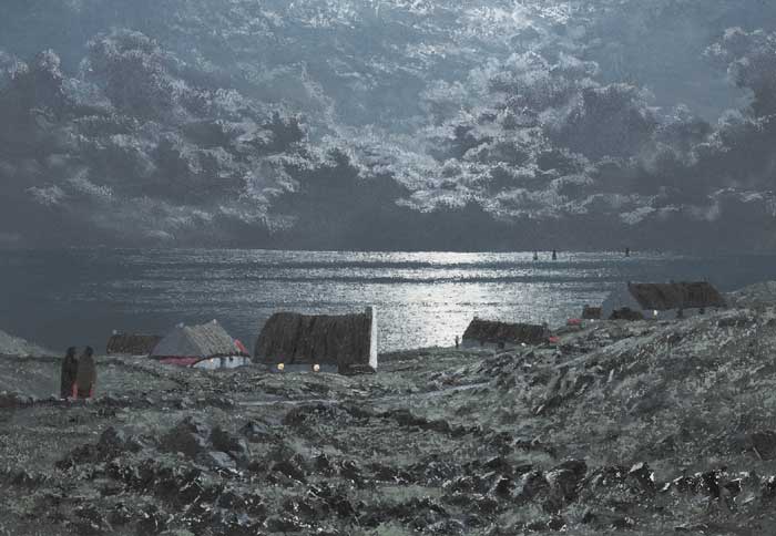 MOONLIGHT NIGHT,CONNEMARA COAST by Ciaran Clear sold for 2,600 at Whyte's Auctions