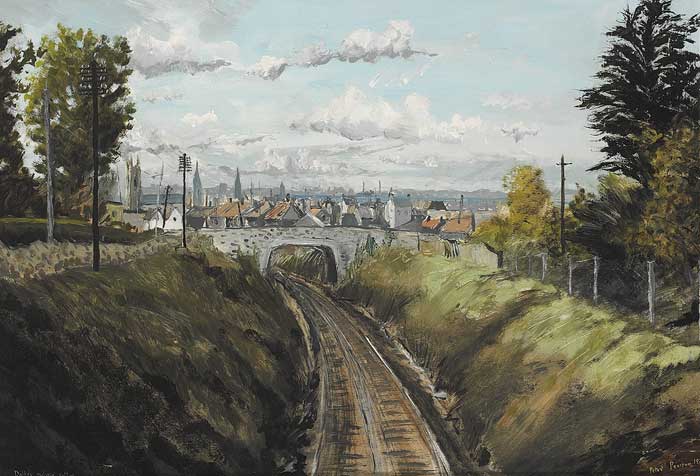 DALKEY RAILWAY CUTTING, 1976 by Peter Pearson sold for 750 at Whyte's Auctions