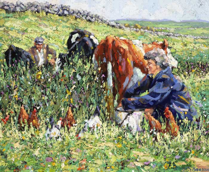 MILKING ONE AT A TIME by James S. Brohan sold for 2,900 at Whyte's Auctions