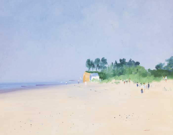 A SUMMER'S DAY ON THE BURROW STRAND by James Nolan sold for 550 at Whyte's Auctions