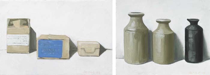 BOTTLES, 2004 and BOXES, 2005 (A PAIR) by Mark Pepper sold for 1,200 at Whyte's Auctions