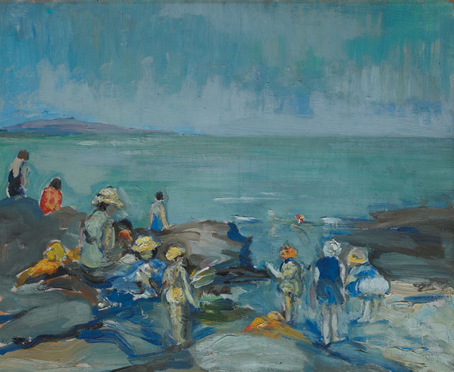 CHILDREN AT PORTMARNOCK, c.1929 by Eva Henrietta Hamilton sold for 3,800 at Whyte's Auctions