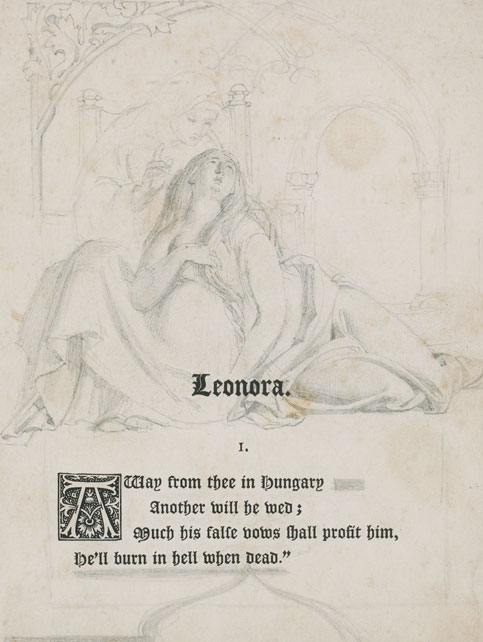 ILLUSTRATION TO BURGER'S LEONORA, c.1847 by Daniel Maclise sold for 240 at Whyte's Auctions
