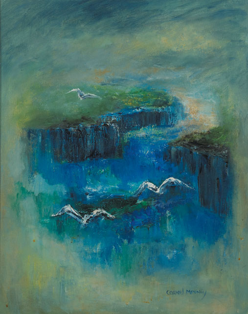 CLIFFS AND BIRDS by Carmel Mooney sold for 1,100 at Whyte's Auctions