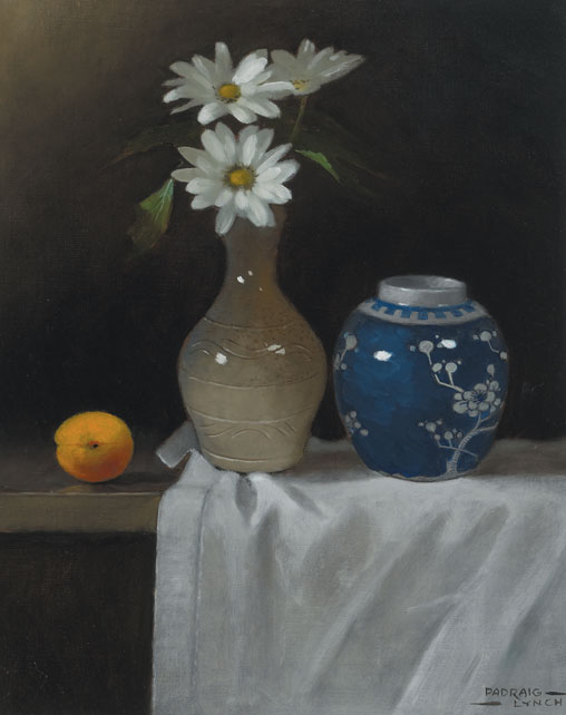 STILL LIFE WITH CHRYSANTHEMUMS, 2001 by Padraig Lynch sold for 600 at Whyte's Auctions