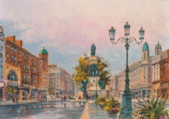 O'CONNELL STREET, DUBLIN by Colin Gibson sold for 500 at Whyte's Auctions