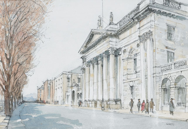 THE FOUR COURTS, 1992 by Brian K. Reilly sold for 200 at Whyte's Auctions